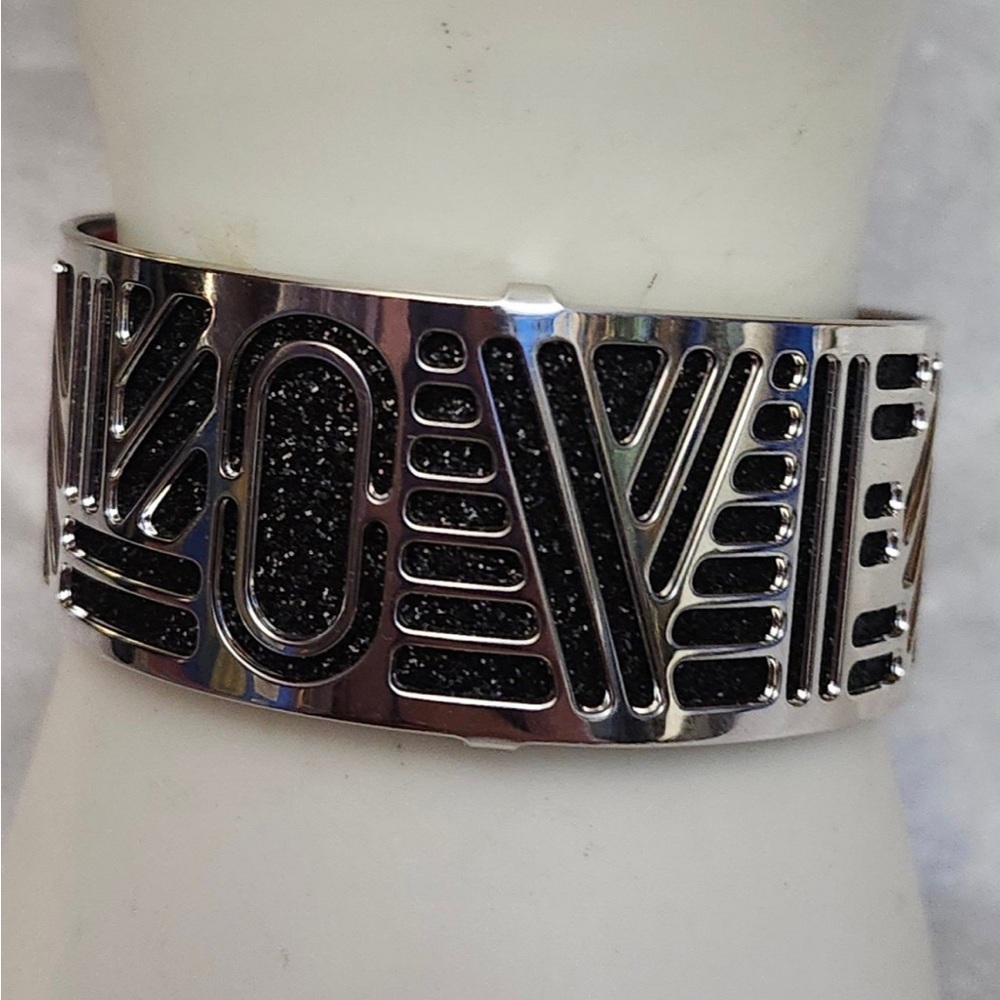 Love Stainless Steel Cuff Bracelet - Picture 7 of 11